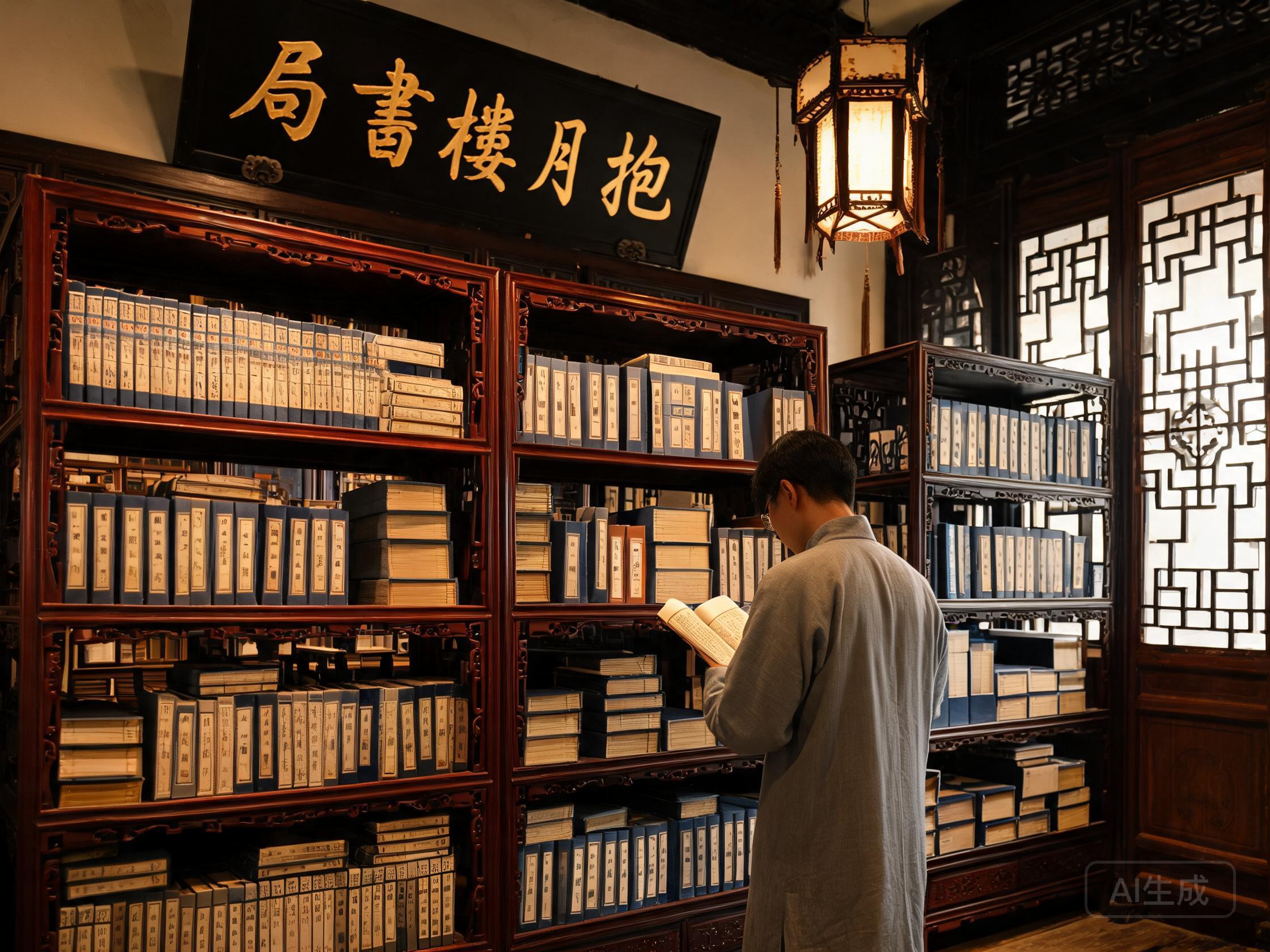 民国老字号古旧书店内景
